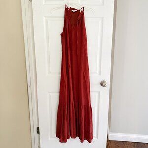 Nine West Tiered Peasant Maxi Dress Large